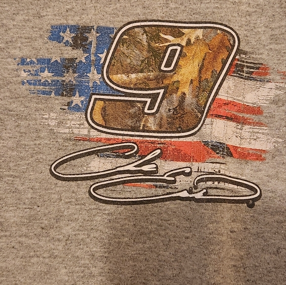 Men's, XXL, #9 Chase Elliott, short sleeve, gray T-Shirt, pre-owned, NASCAR - Picture 7 of 10